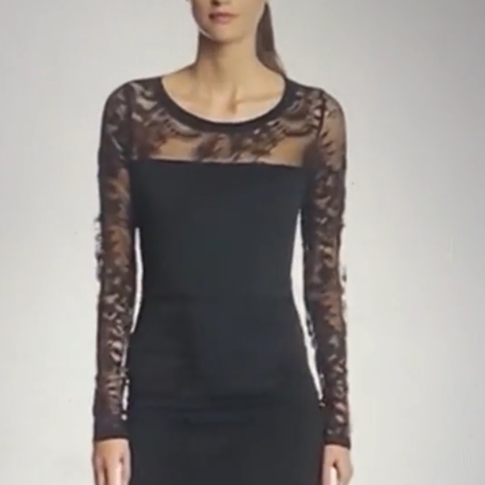 Velvet By Graham and Spencer Black Lace dress S